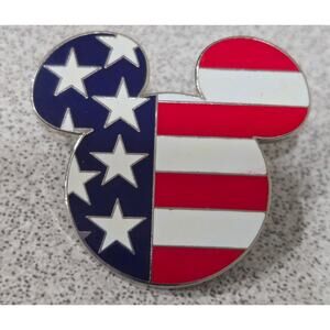 Disney American Flag Mouse Ears Collectible Pin 2004 NEW
